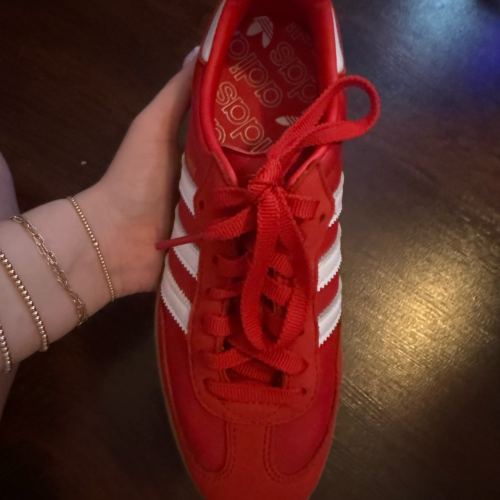 Adidas Samba Red White Gum-Soled Sneakers - Picture 2 of 4